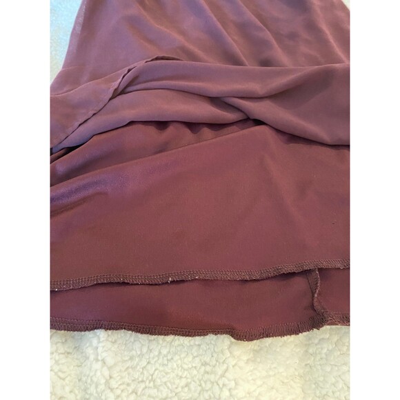 Maurice’s Burgundy Size Small Cold Shoulder Lace Top Lined Party Dress - Picture 6 of 9